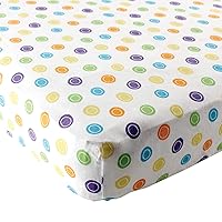 Luvable Friends Unisex Baby Fitted Playard Sheet, Yellow Geometric, One Size