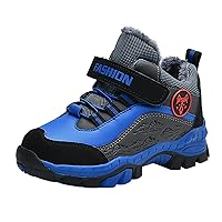 Boys Snow Boots Winter Hiking Shoes Slip Cold Weather Shoes Warm Faux Lined Shoes (Little Kid/Big Kid)