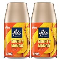Glade Automatic Spray Refill, Air Freshener for Home and Bathroom, Mighty Mango, 6.2 Oz, 2 Count