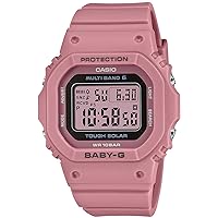 Casio BGD-5000U Series Radio Solar Watch Baby Zee, smoky pink, Compact size, water resistant to 10 ATM