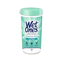 Wet Ones Hand and Face Wipes, Sensitive Skin Wipes | Unscented Wipes, Hand and Face Wipes Sensitive Skin, Wet Ones Sensitive Skin Wipes, 40 ct. Canister