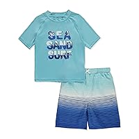 Boys' 2-Piece Waves Rashguard Swimsuit Set