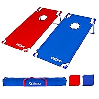 GoSports Portable 3 x 2 ft Cornhole Game Set – Premium Toss Game for Kids and Adults - Choose Your Style