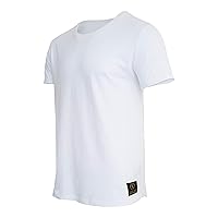 Kapow Meggings Men's Longline Scoop Hem 100% Cotton T-Shirt