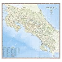 National Geographic: Costa Rica Wall Map (38 x 36 inches) (National Geographic Reference Map)