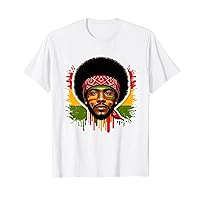 Juneteenth Flag African American Black History Face T-Shirt