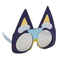 Sun-Staches Bluey Official Sunglasses Costume Accessory, UV400 Lenses | Bluey and Bingo | One Size Fits Most
