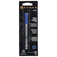 Slim Gel Rolling Ball Rollerball Pen Refill, Single pack, Blue