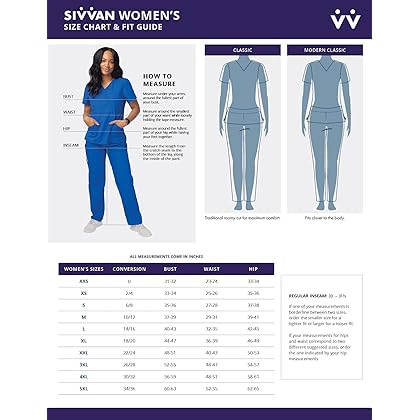 Sivvan Scrubs for Women - Long Sleeve Comfort Underscrub Tee