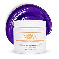 No Yellow Deep Conditioning Hair Mask - Purple & Regenerating Hair Mask for Dry Damaged & Color-treated, Blonde Hair - Vegan - Color Safe - Paraben & Sulfate Free - For Men & Women - 16 oz