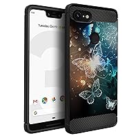 Case Compatible with Google Pixel 3 /Pixel 3 Case, Slim Precise Fit TPU Case, Scratch Protection and Unique Design (Galaxy Butterfly)