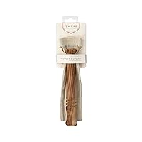 Twine Acacia Wood Mojito Muddler for Cocktails with Jute Storage Pouch, Bar Accessories, Cocktail Muddler, Drink Muddler, Set of 1, Wood Grain