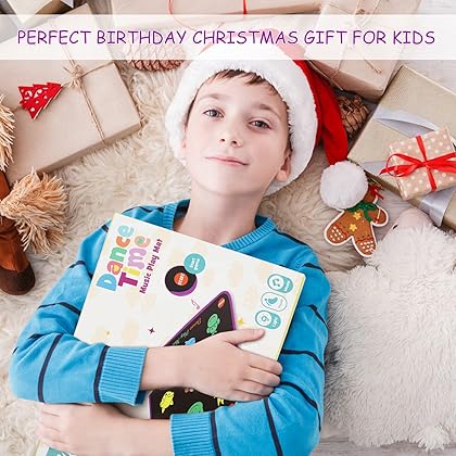 Dance Mat for Kids - 8-Button Light Up Dance Floor Mat 5 Game Modes Musical Mat for Toddlers with Adjustable Volume, Birthday Gifts Toys for 3 4 5 6 7 8 9+ Year Old Boys Girls