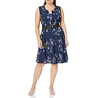 City Chic Women's Plus Size Floaty Dress with Removable Belt