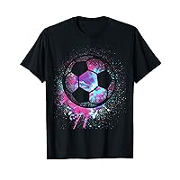 Soccer Player Sports Soccer ball for Kids Girls Boys Tie dye T-Shirt