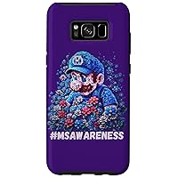 Galaxy S8+ Multiple Sclerosis T Gamer Purple Forget Me Not MS Awareness Case
