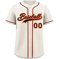 Custom Baseball Button Down Jersey Hip Hop Shirts Stitched Personalized Sports Uniform for Men Women Youth