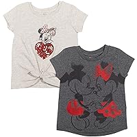 Disney Minnie Mouse Baby Girls 2 Pack T-Shirts Toddler to Little Kid