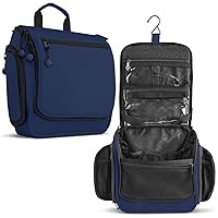 VENTURE 4TH Premium Hanging Travel Toiletry Bag for Women and Men - Mens Travel Bag Toiletry with Expandable Compartments and Detachable TSA Friendly Clear Pouch (Navy Blue)