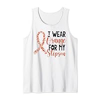 I Wear Orange For My Stepson Leukemia Cancer Awareness Tank Top