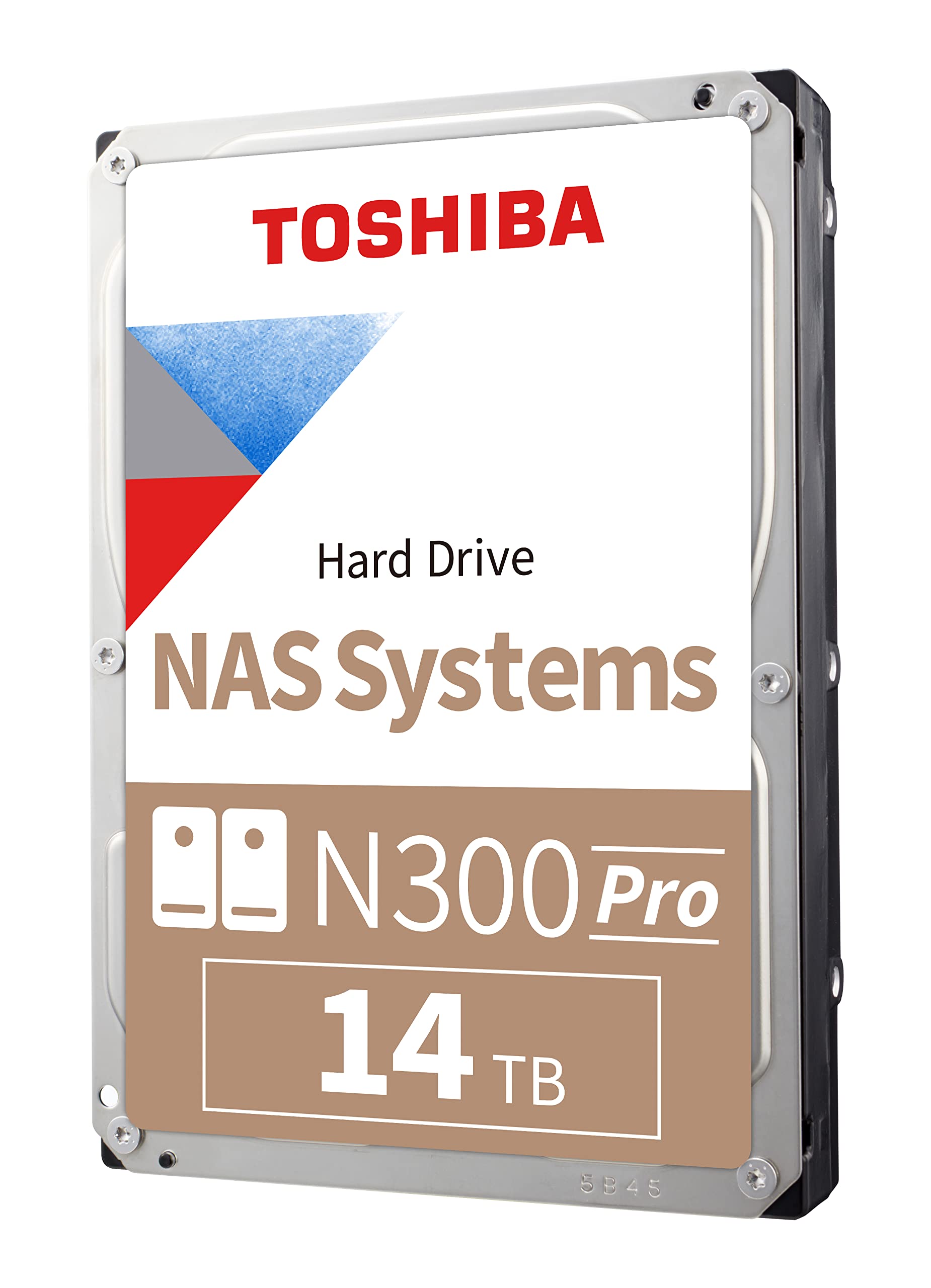 Toshiba N300 PRO 14TB Large-Sized Business NAS (up to 24 bays) 3.5-Inch Internal Hard Drive - Up to 300 TB/year Workload Rate CMR SATA 6 GB/s 7200 RPM 512 MB Cache - HDWG51EXZSTB