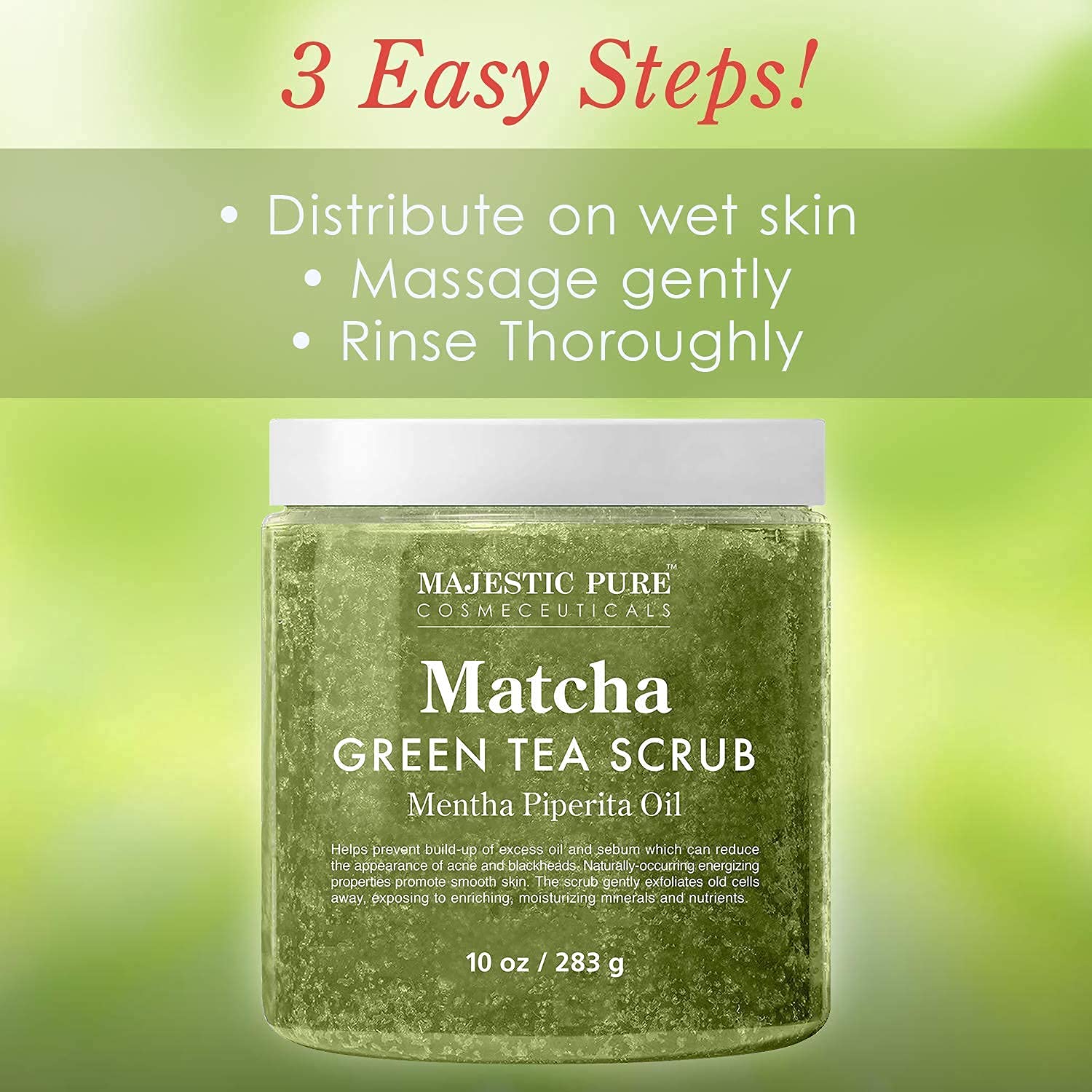 Majestic Pure Himalayan Salt Scrub and Matcha Scrub Bundle – Exfoliating Body Scrub Package