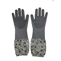 Silicone Dishwashing Gloves, Dishwasher Cleaning Sponge Gloves, Durable, Clean, Hand Care for Kitchen, Cleaning (Grey Plus)