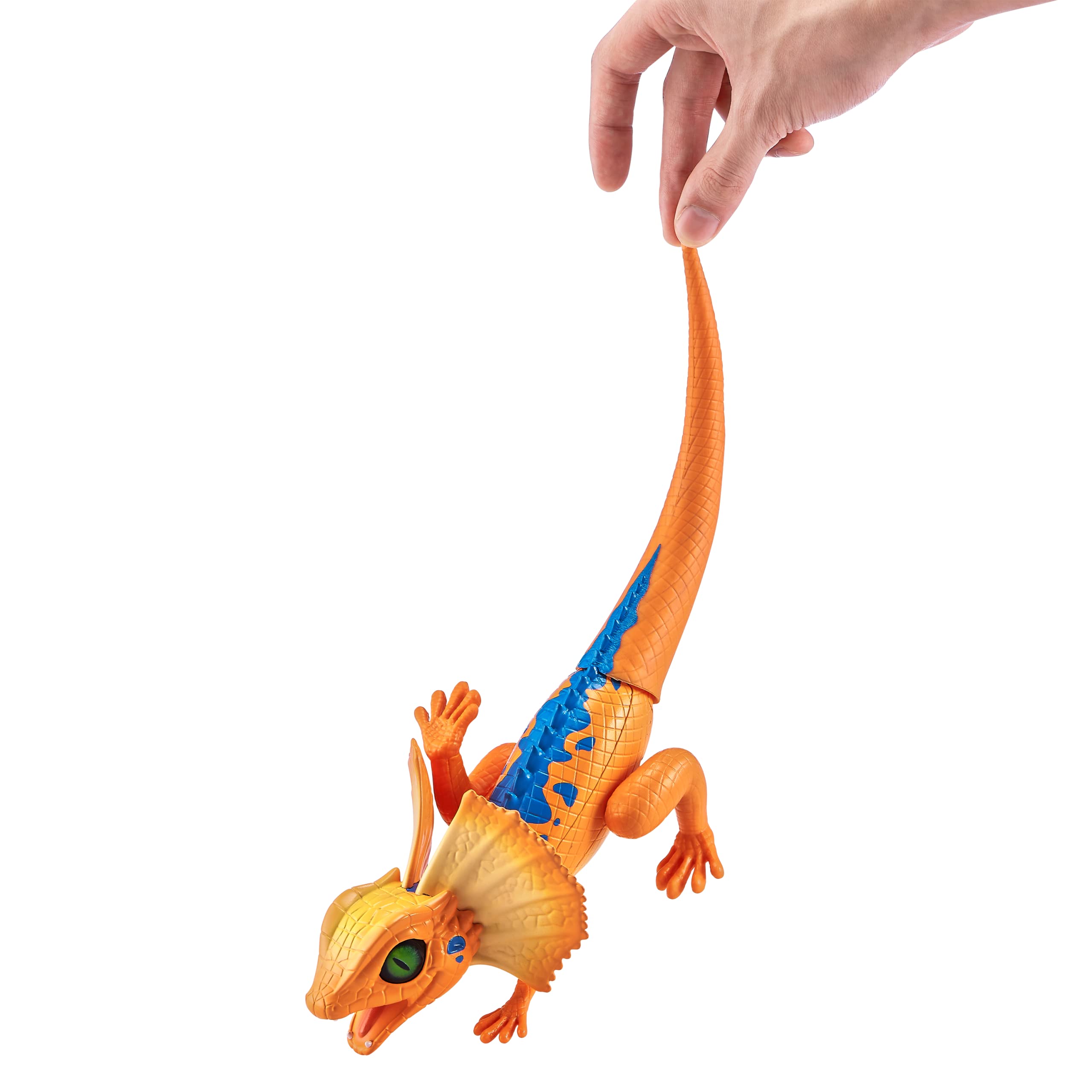 Robo Alive Lurking Lizard Series 3 Orange by ZURU Battery-Powered Robotic Light Up Interactive Electronic Reptile Toy That Moves (Orange)