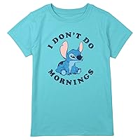 Disney Plus Size Lilo Stitch Mornings Girls Short Sleeve Tee Shirt