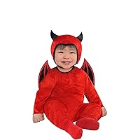 Cute as a Devil Costume Set - 6-12 Months - Includes Jumpsuit, Cap, & Wings - Cozy & Soft Material for Infant's First Spooky Celebration
