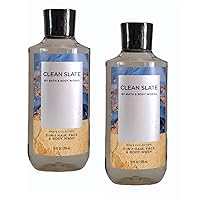 Bath and Body Works For Men Clean Slate 3-in-1 Hair, Face & Body Wash - Value Pack lot of 2 - Full Size (Clean Slate)