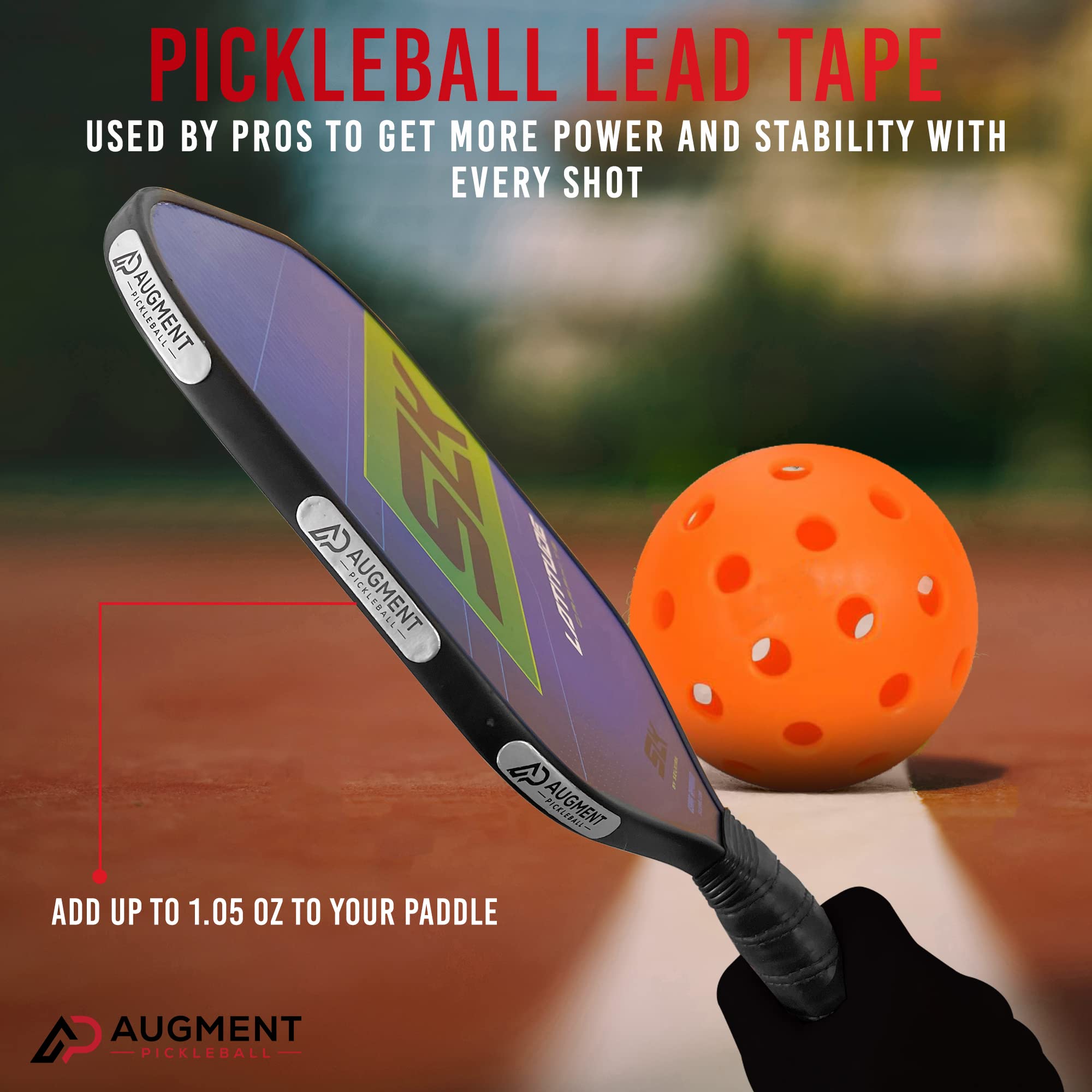 Pickleball Lead Tape - Preweighted 3g Bars to Increase Power and Swing Speed - Perfect Pickleball Accessory for Practice and Play