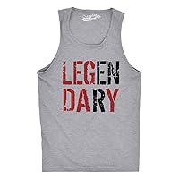 Mens Legendary Leg Day Tank Top Funny Lifting Workout Exercise Shirt Funny Workout Shirt for Men Funny Fitness Tank Top Novelty Tank Tops for Men Light Grey L