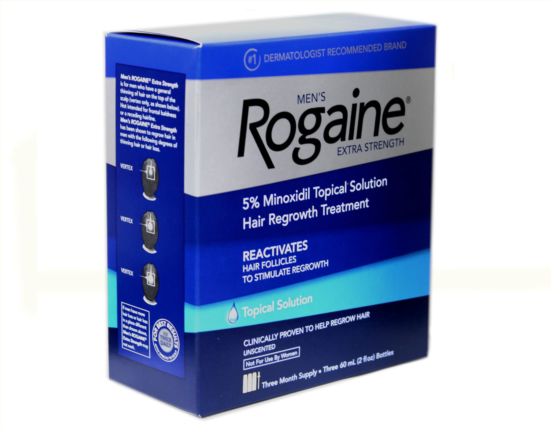 Men's Rogaine Hair Regrowth Treatment, Extra Strength - 3 Month Supply