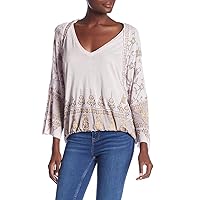 Free People Women's Medallion Printed V-Neck Top