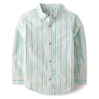 Gymboree,and Toddler Long Sleeve Button Up Shirts,Sugar Cookie,12-18 Months