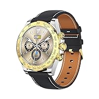 Advanced Smart Watch 24hour Heart Rate Monitoring IP68 Waterproof Smartwatch,Information Reminder, Sedentary Reminder,Stopwatch,Step Counting Music Control For Man Women (Color : Gold)