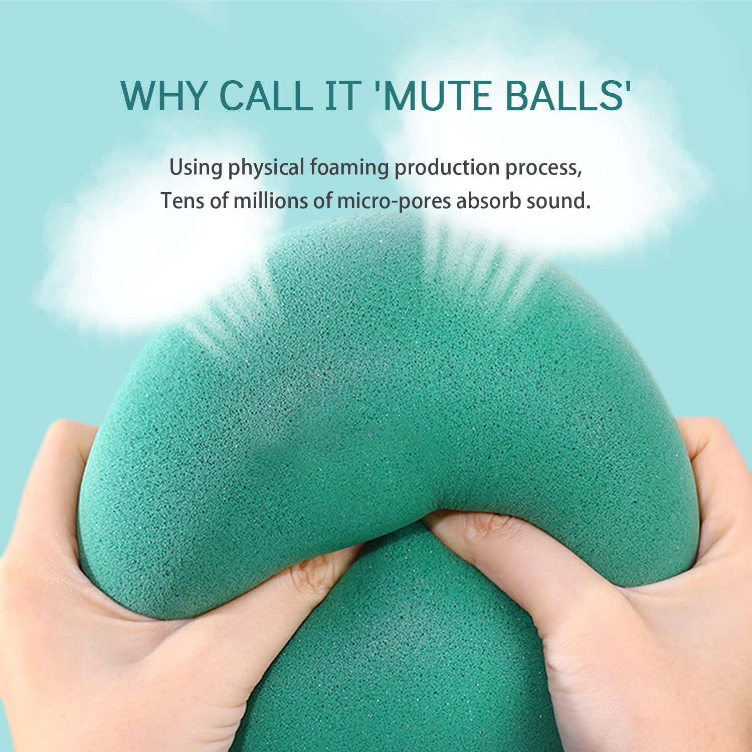 NEWBRAUG Indoor Mute Soft Foam Ball, Sponge slient Bouncy Baby Balls for Home-Playing (7-Inch)