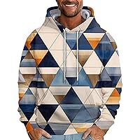 Mens Fashion Hoodies Sweatshrits Lightweight Print Hooded Casual Long Sleeve Vintage Pullover Comfy Graphic Hoodie