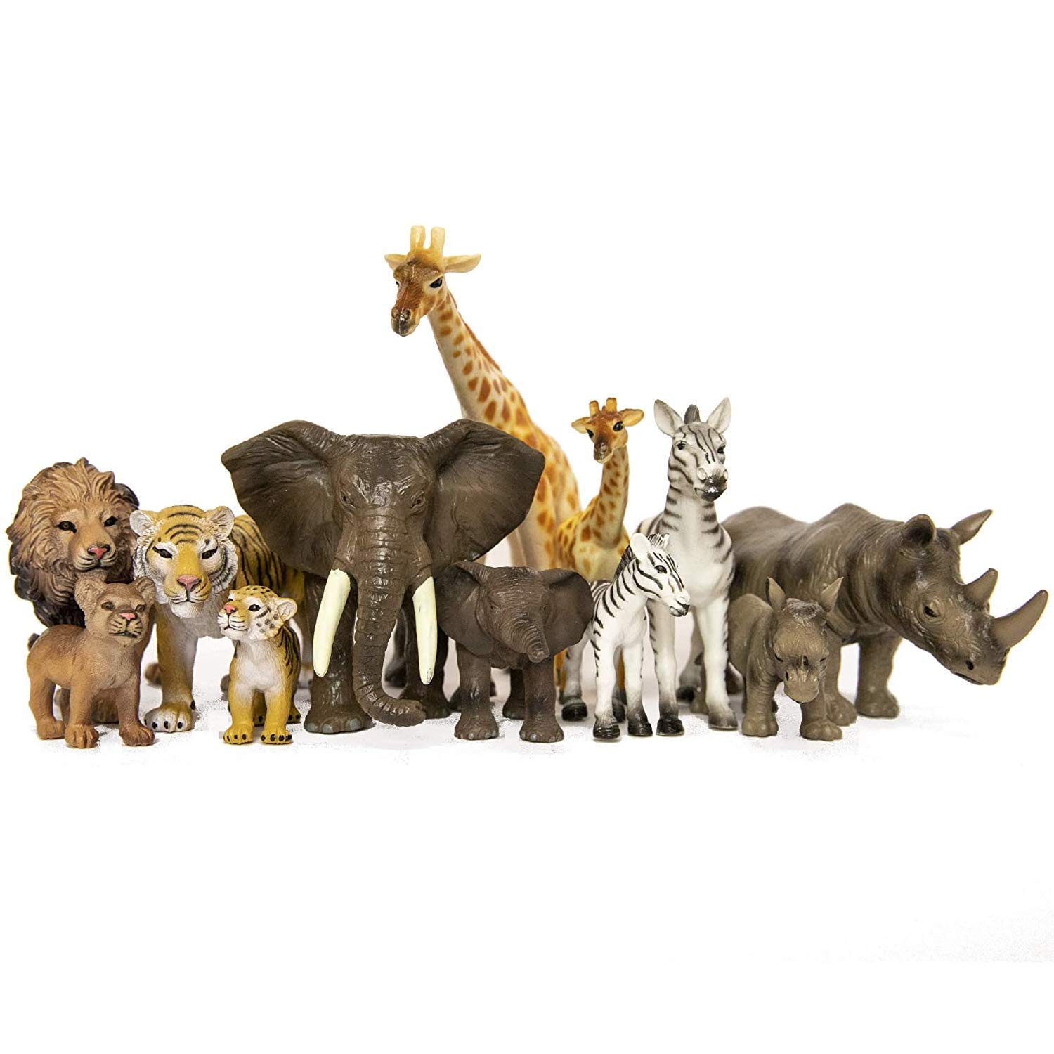 Mua SB TOYS Premium Realistic Safari Zoo Wild Animals Set (12 Piece) -  Parent and Baby Zoo Animals, Safari Animals, Jungle Animals, African Animals  - Educational Child Development Toy - Animal Toy