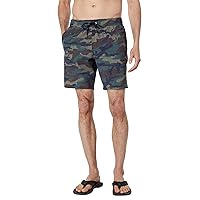O'NEILL Men's 18 Inch Solid Hybrid Shorts - Water Resistant Mens Shorts with Elastic Waist and Quick Dry Stretch Fabric
