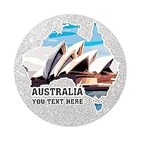 Australia Landscape Stickers 50 Pcs Travel Gift Laptop Stickers Downtown City State Durable Personalized Round Decal Stickers for Water Bottle Laptop Stickers Cellphone Cup 3inch