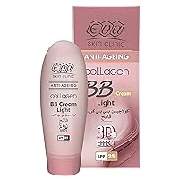 Eva Skin Clinic Collagen BB Cream Provide You With 5 Instant Effects Coverage & Absorbing Excess Oil & Sun Protection (1.76 oz) - 50ml (Collagen BB Cream Light)