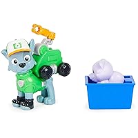 PAW Patrol Big Truck Pups - Rocky Action Figure with Rescue Drone with Click Mount Command Center Platform and Animal Friend