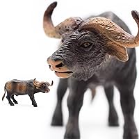 Gemini&Genius Cow Toy, Buffalo Toy for Kids, Safari Animal Toy Figure Wildlife World Action Figure for Nature Science Learning, Realistic Cow Animal Toy Gift for Kids Play.