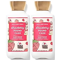 Bath & Body Works Bath and Body Works Super Smooth Body Lotion Sets Gift For Women 8 Oz -2 Pack (Strawberry Pound Cake)