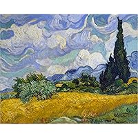 LIUDAO Paint by Numbers Kits 16x20 inches Canvas Painting for Adults & Kids  Beginner with Acrylic Paints and Brushes - Starry Night Over The Rhone by