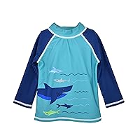 Boys' UPF 50+ Graphic Rash Guard Swim Top