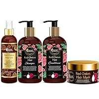Oriental Botanics Red Onion Hair Shampoo 300ml + Conditioner 300ml + Hair Oil 200ml + Hair Mask 200ml