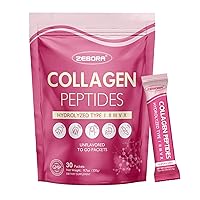 Collagen Peptides Powder Packets with Hyaluronic Acid, Biotin, MCT - Multi Hydrolyzed Collagen with 5 Billion Probiotics - Support Skin Hair Nail Joints & Gut Health - 30 Stick Packs
